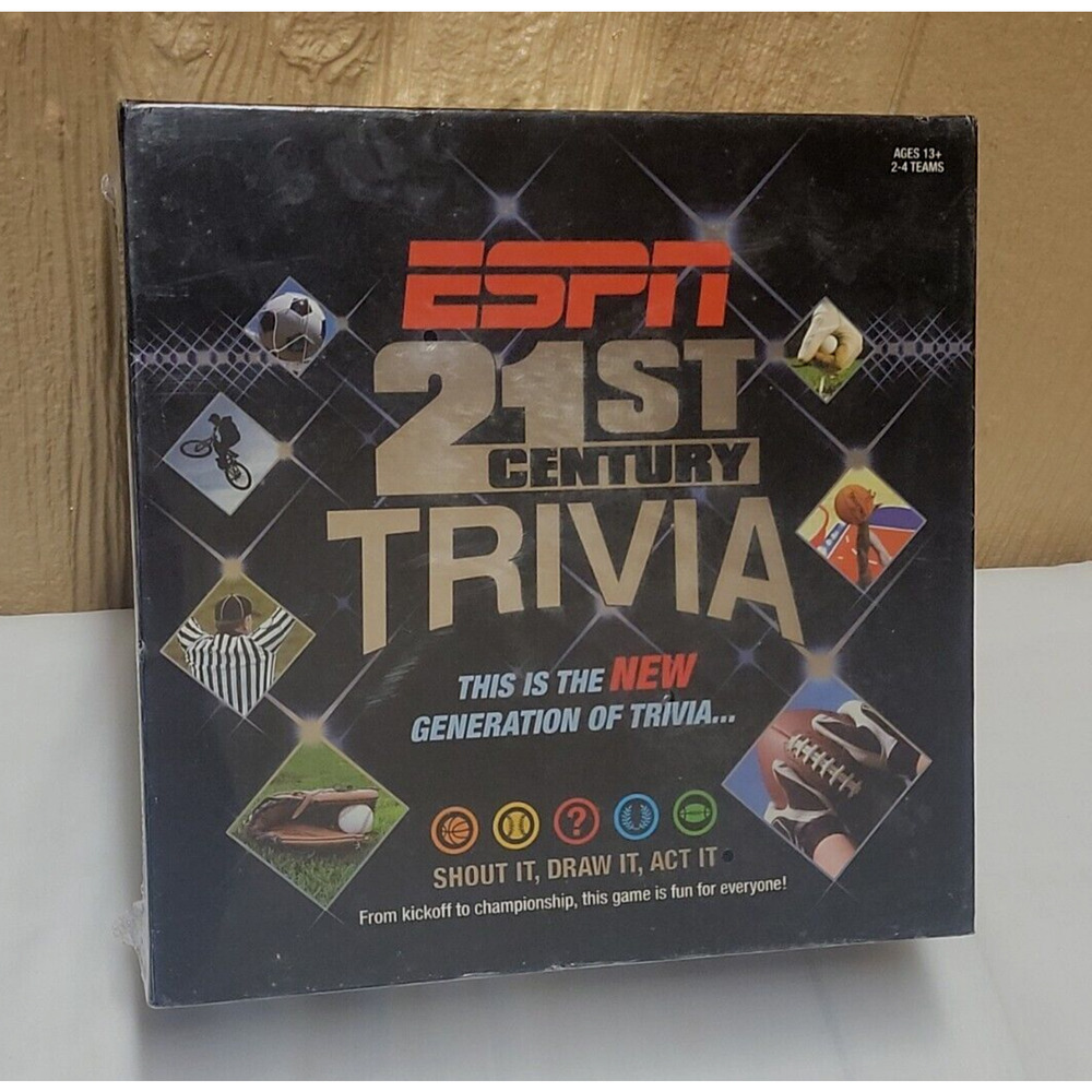 2007 ESPN 21st Century Trivia - NEW - 2007 Board Game USAopoly 1000 Questions